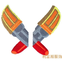 毛巾繡、毛巾繡花章、貼布毛巾繡、毛線繡花